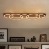 LLHZSY Integrated LED Wood Flush Mount Ceiling Light Fixture, 5-Light 48 2/5 Inch - 3 of 4