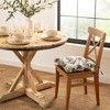 Ellis Cirtain Regency Jacobean Floral Soft Reversible Chair Polyester Fill Cushions Pad 15"x14" Blue - 2 of 4
