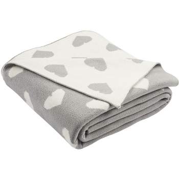 Truelove Knit Throw Blanket - Light Grey/Natural - 50" x 60" - Safavieh .