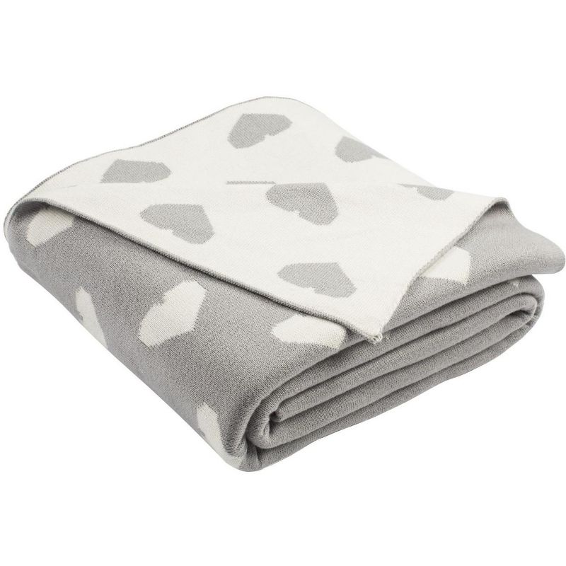 Truelove Knit Throw Blanket - Light Grey/Natural - 50" x 60" - Safavieh ., 1 of 3