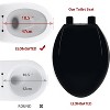 Slow-Close Toilet Seat, Quiet Polypropylene (PP) Toilet Lid with Secure Hinges, Easy to Install & Clean - 3 of 4
