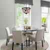 LNC Mocha 3-Light 13" Farmhouse Bowl  Mini Chandelier, Distressed Bronze - 4 of 4