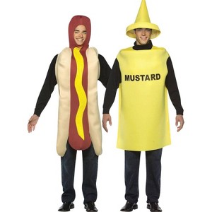 Imposta Costumes Adult Hot Dog and Mustard Couple Costume Bodysuit Yellow One Size - 1 of 1