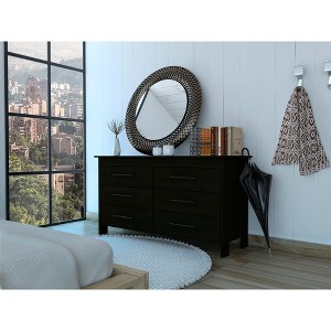 Wood Double dressers with All Metal Gliders, Superior Top, and Black Metal Pulls - 1 of 4