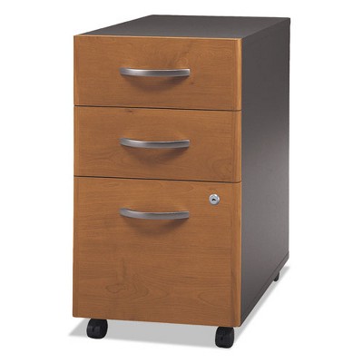 Cherry Mobile 3-Drawer Lockable Filing Cabinet
