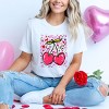 Cherry Hearts Grunge - Women's Short Sleeve Graphic T-Shirt - 2 of 4