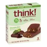 think! High Protein Plant Based Chocolate Mint Bars - 5ct/9.7oz