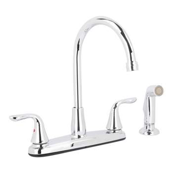 Homewerks Two Handle Chrome Kitchen Faucet Side Sprayer Included Model No. 015 32154CP