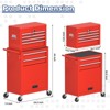 Huxxion 2-in-1 Rolling Tool Box, Large Capacity 6-Drawer Tool Box with Key and Wheels, Tool Chest for Repair Shop, Warehouse, Garage - 2 of 4