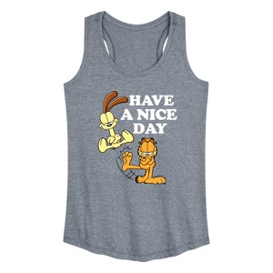 Women's - Garfield - Have A Nice Day Graphic Racerback Tank - 1 of 4