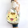 Slickblue Kitty Hand-Appliqued Patchwork Tote Bag, Spacious Interior, 4 Pockets, Magnetic Closure, 18.5" x 13.8" - 4 of 4