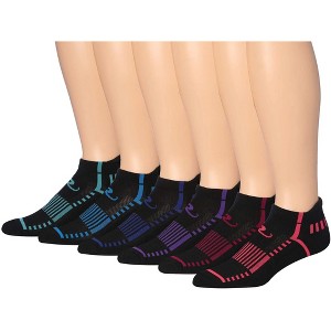 JAMES FIALLO Men's 6 Pairs Running & Athletic Neon Pulse Pack Patterned Performance Low Cut Socks - 1 of 1