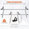 71" Aluminum Truck Ladder Rack - Heavy Duty 800LB Capacity, Universal Pickup Truck Bed Rack with 8 C-Clamps, for Kayak, Surfboard - 2 of 4