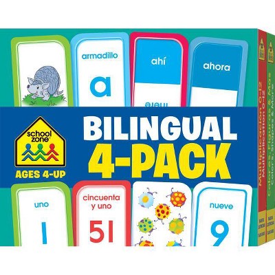 School Zone Bilingual Flash Cards 4-Pack