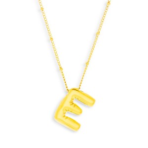 EVRY JEWELS WATERPROOF Gold or Silver Plated Starburst Initial Necklace - 1 of 2