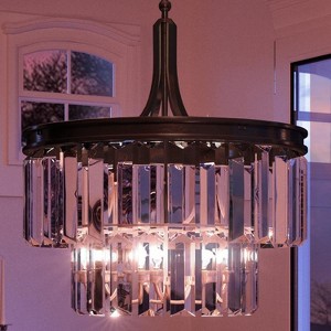 Urban Ambiance Luxury Cosmopolitan Chandelier,  19" x 16-1/4",  Olde Bronze Finish, UHP2469 - 1 of 4