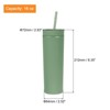 Unique Bargains Skinny Tumbler with Lids and Straws 16 OZ - 2 of 4