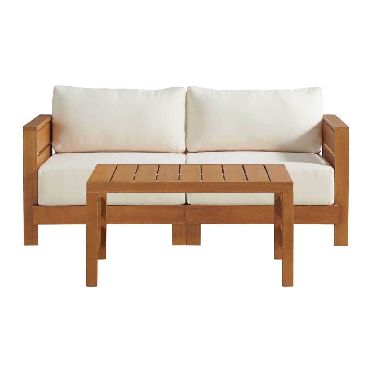 Alaterre Furniture 2pc Barton Outdoor Weather Resistant Furniture Set with Couch & Coffee Table - thumbnail 4