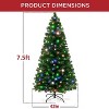 7.5ft Pre-Lit Artificial Christmas Tree W/1450 Branch Tips & 400 Multicolored LED Lights - 3 of 4