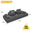TiramisuBest Modular L-Shaped Modular Sofa Loveseat Deep Seat Foam Sofa Removable Sofa Units for Living Rooms and Apartments, Antique Gray - 2 of 4
