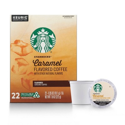 Starbucks Flavored Coffee K-Cup Coffee Pods — Caramel for Keurig Brewers — 1 box (22 pods)