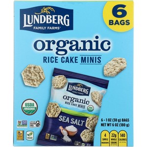 Lundberg Family Farms Organic Mini Rice Cake Sea Salt - Case of 4 - 6 oz - 1 of 1
