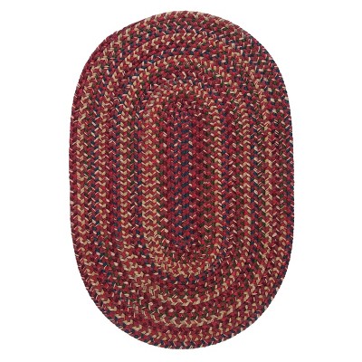 Colonial Mills Midnight Braided Runner, Burnt Brick 2'x12', Oval Shape