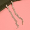 SOHI Women's Crystal Silver Party Drop Earrings - 2 of 4