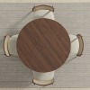 Wooakway 30"H Round Wood Dining Table Kitchen Table Conference Table with 4 Legs - 3 of 4