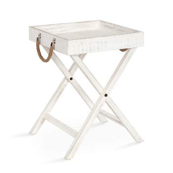 Kate and Laurel Bayville Wooden Tray Table
