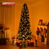 SUGIFT 6ft Pre-Lit Snow Flocked Hinged Artificial Christmas Tree W/618 Branch Tips & 250 Warm Lights - 2 of 4