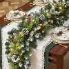 9FT Pre Lit Artificial Christmas Garland with Color Changing Lights and Timer by Batteries Operated - 4 of 4