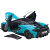 McLaren 600LT Fistral Blue and Carbon 1/18 Model Car by Autoart - 2 of 4