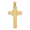 Black Bow Jewelry 14k Yellow Gold San Benito 2-Sided Crucifix Cross Pendant - 3 of 4