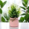 Unique Bargains Artificial Plants Spring Grass with Lily Blossoms Plastic 3.07"x3.07"x7.48" 1 Pc - 2 of 4