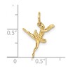 Black Bow Jewelry 14k Yellow Gold Small 3D Ballerina Pendant Charm - 4 of 4