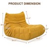 CENGHU Bean Bag Chair with Memory Foam Filling Big Bean Bag for Adults Lazy Sofa Leaf Lounge Sofa for Home, Apartment, Living room - 4 of 4