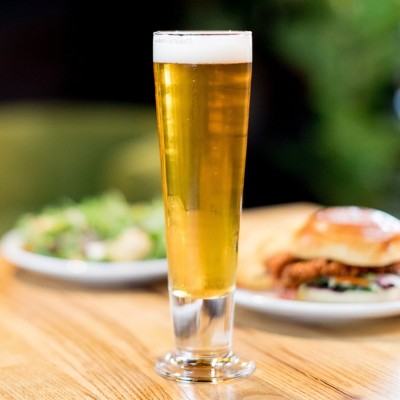 Libbey Stockholm Clear Glass Pilsner Beer Glasses Set of 4