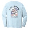 S.W.Smiley Plant Dreams Grow Joy - Women's Garment Dyed Long Sleeve Graphic T-Shirt - 3 of 4