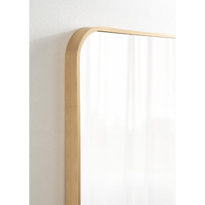 Zayda 48" Gold Aluminum Rectangular Wall Mirror