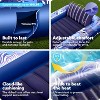Jasonwell 85" x 57" Inflatable Tanning Pool Lounger Float with Pillow, 4-in-1 Sunbathing Bed, XL-Dark Blue, Perfect for Adults & Pool Relaxation - 4 of 4