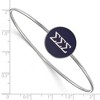 Black Bow Jewelry Sterling Silver Sigma Sigma Sigma Greek Life Bangle Bracelet 8 Inch - 2 of 3