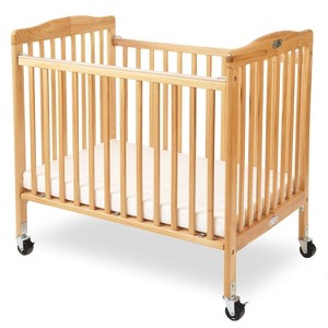 L.A. Baby The Little Wood Crib Mini/Portable Folding Wood Crib - Natural - 1 of 4