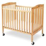 L.A. Baby The Little Wood Crib Mini/Portable Folding Wood Crib - Natural