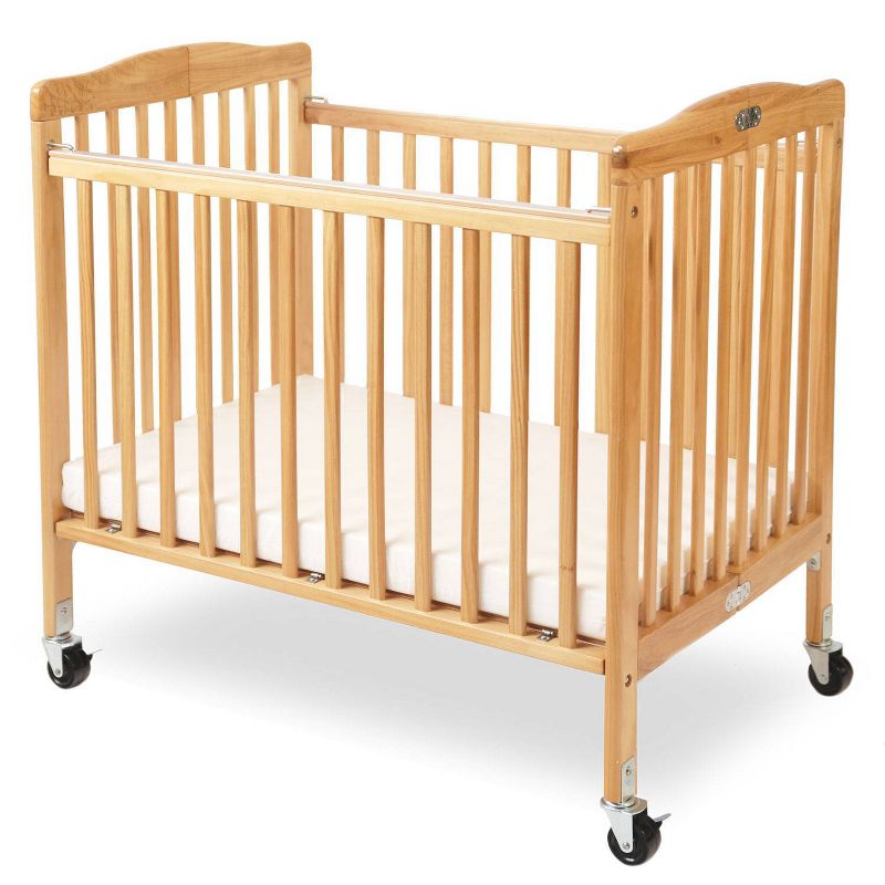 L.A. Baby The Little Wood Crib Mini/Portable Folding Wood Crib - Natural, 1 of 6