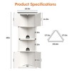 68" Tall Corner Storage Cabinet with Open Shelves & Barn Doors, Farmhouse Storage Hutch, White - 2 of 4