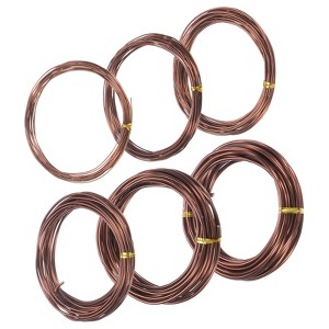 Unique Bargains Aluminum Flexible Bonsai Training Wire 6 Rolls - 1 of 4
