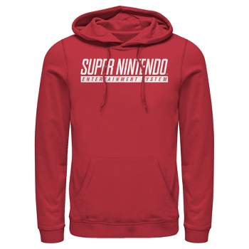Men's Nintendo Super NES Text Logo Pull Over Hoodie