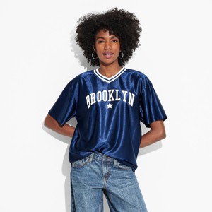Women's Brooklyn Graphic Jersey - Navy Blue - 1 of 3