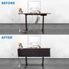 Mount-It! Under Desk Modesty Panel for Office Desks and Sit Stand Workstations | Mesh Organizer Pockets For Cables and Wires | 60 Inches Wide | Black - 3 of 4